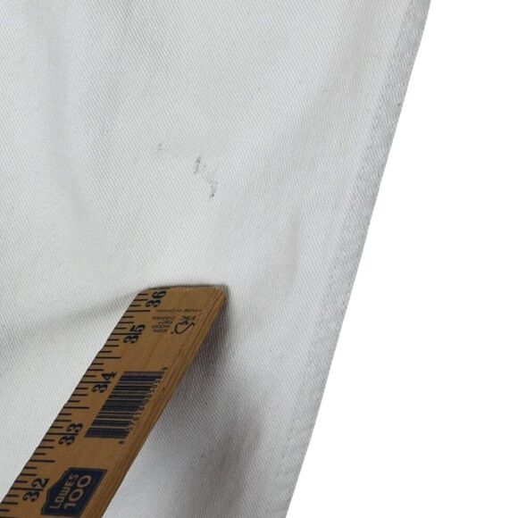 Vintage Levi’s Orange Tab 912 Slim Taper Jeans 3 Short CreamWhite USA High Rise - Picture 13 of 13